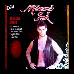 Tattoo shirt large biker gang costume Miami Ink costume